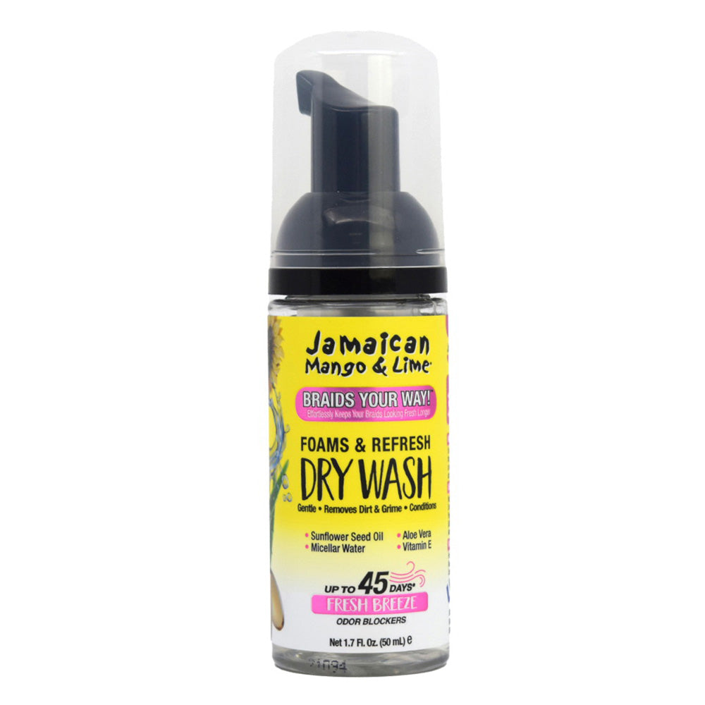 Jamaican Mango and Lime Foams and Refresh Dry Wash Scalp Cleanser and Refresher 1.7Oz (50ml)
